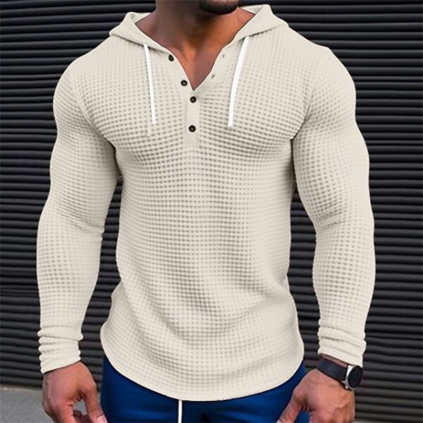 Long Sleeve Hooded Plain Fashion Designer Basic Hooded Beige
