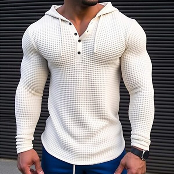 Long Sleeve Hooded Plain Fashion Designer Basic Hooded White